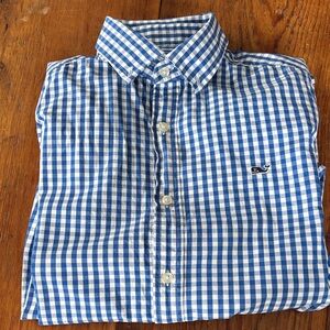 Vineyard Vines Blue Checkered button down S